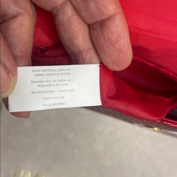 Jimmy Choo NWOT Sparkling Red Crossbody with Gold Chain does not include bag - Picture 11 of 12
